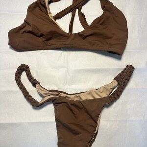 Never worn Brown Bikini Set